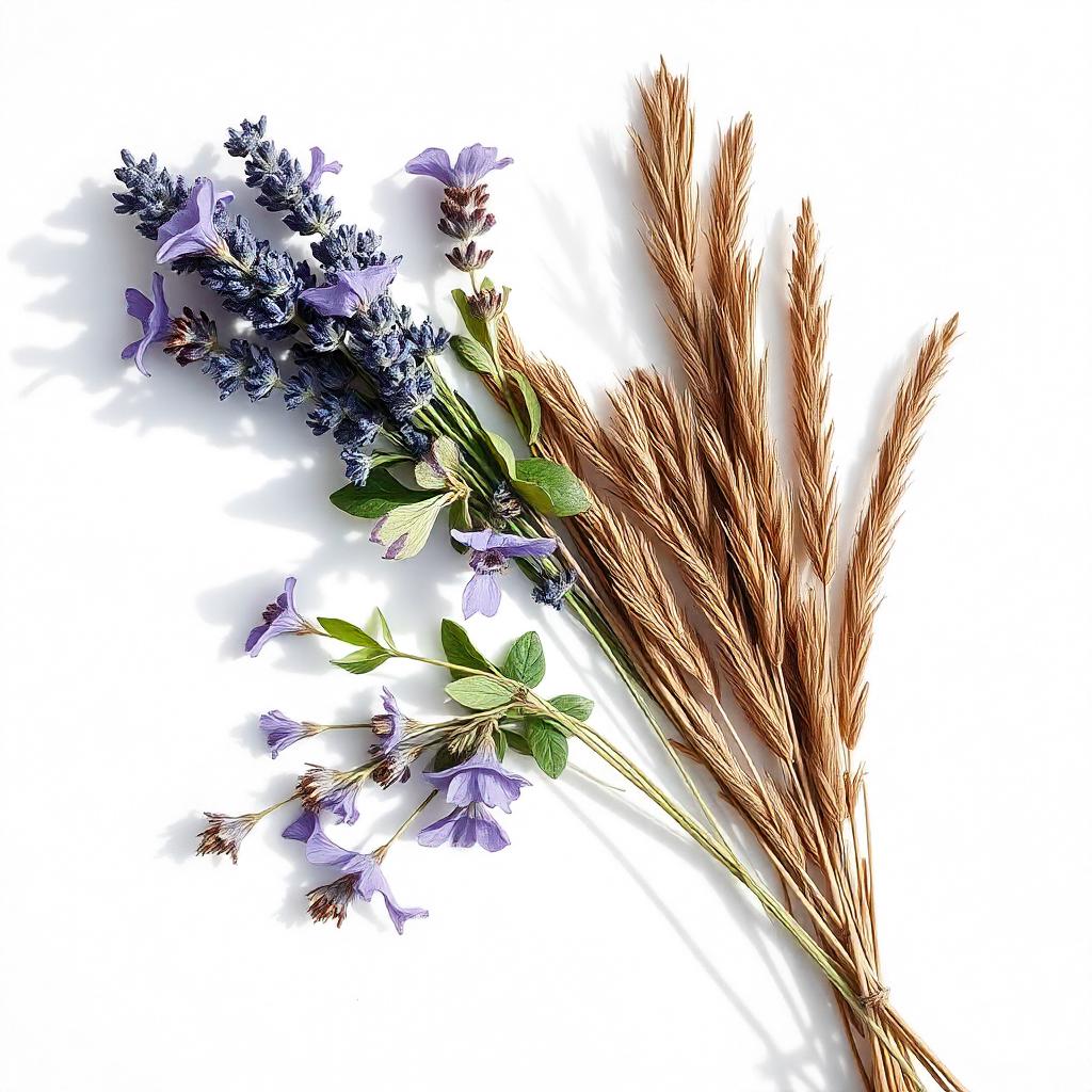 Lavanda y esclarea representando las notas olfativas del perfume.